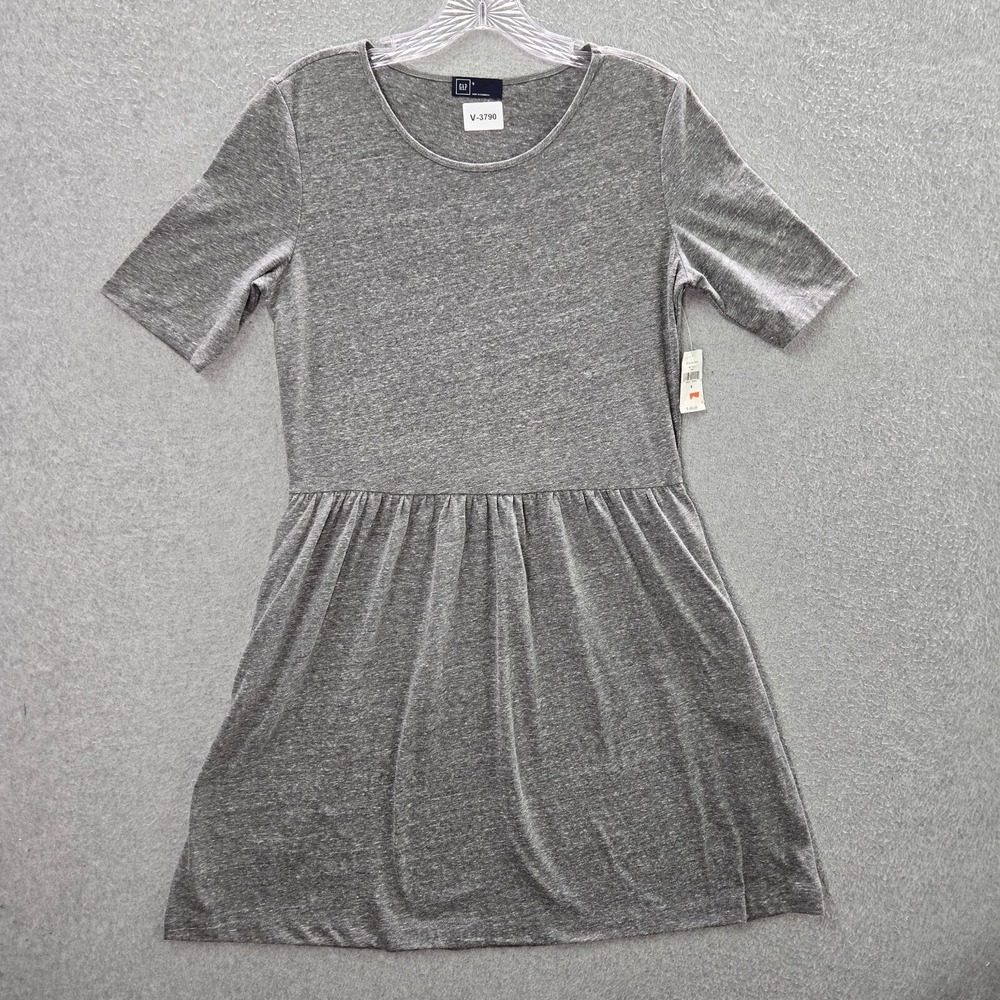 Gap Women Dress Small Gray Triblend T Shirt Short‎ Sleeve Crew Neck NWT